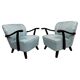 Art Deco blue club chairs