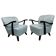 Art Deco blue club chairs