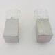 Pair of Space Age Cubist wall lights. Brushed aluminum, 1970s