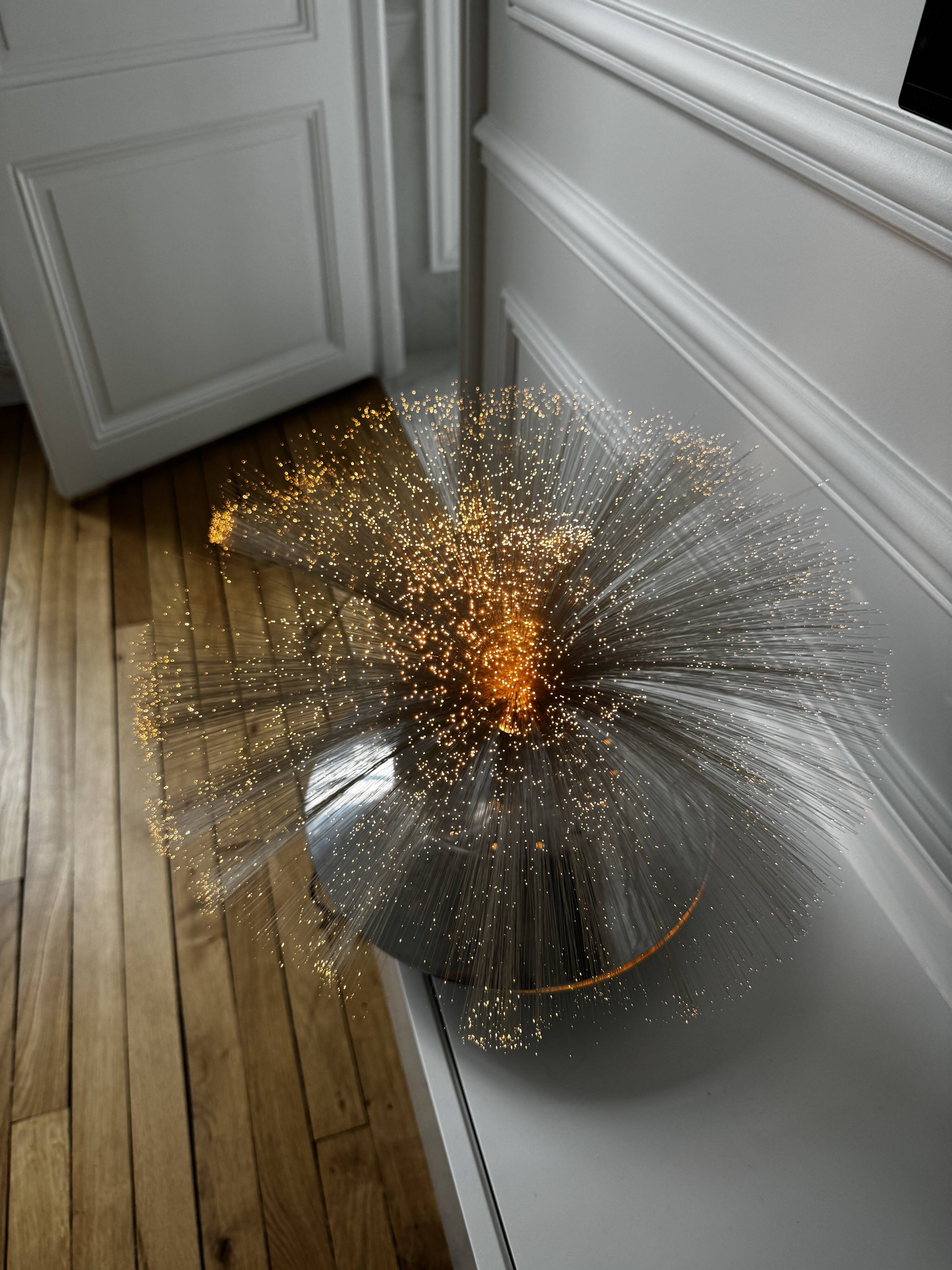 Vintage 70s cloud effect lamp