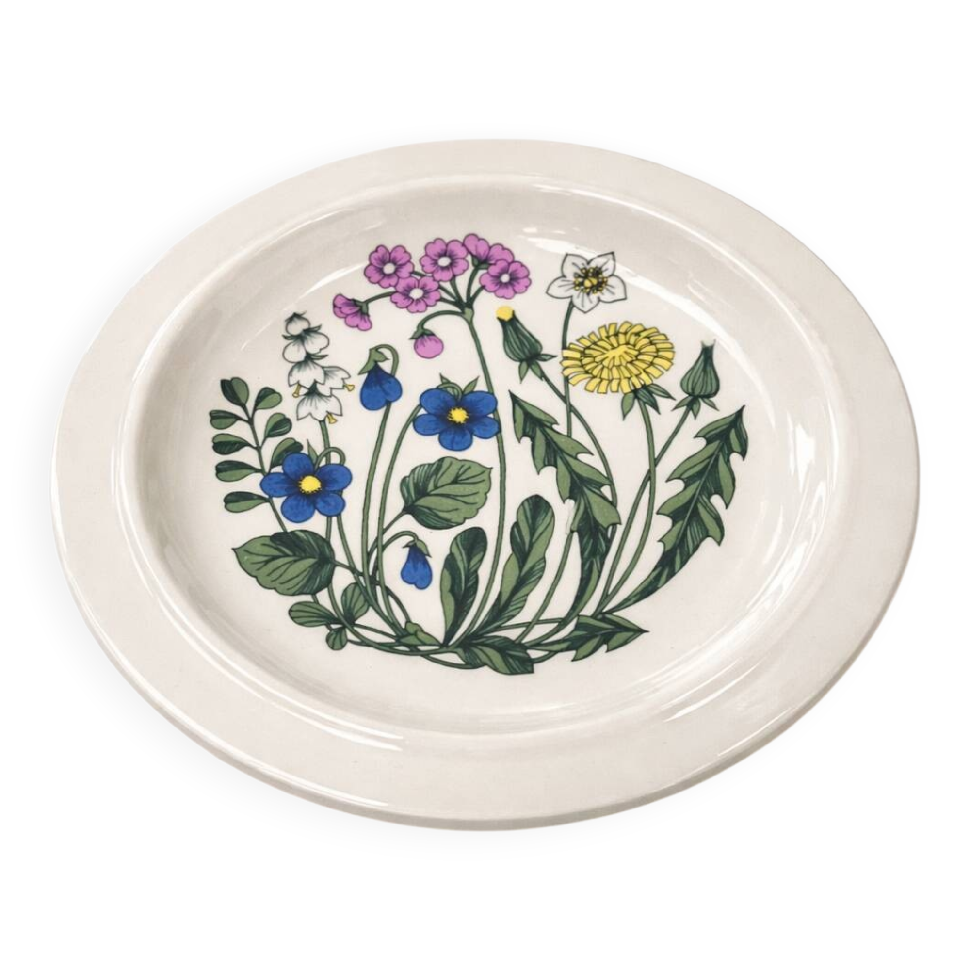 Set of 6 Arabia Finland plates model Flora – Esteri Tomula –