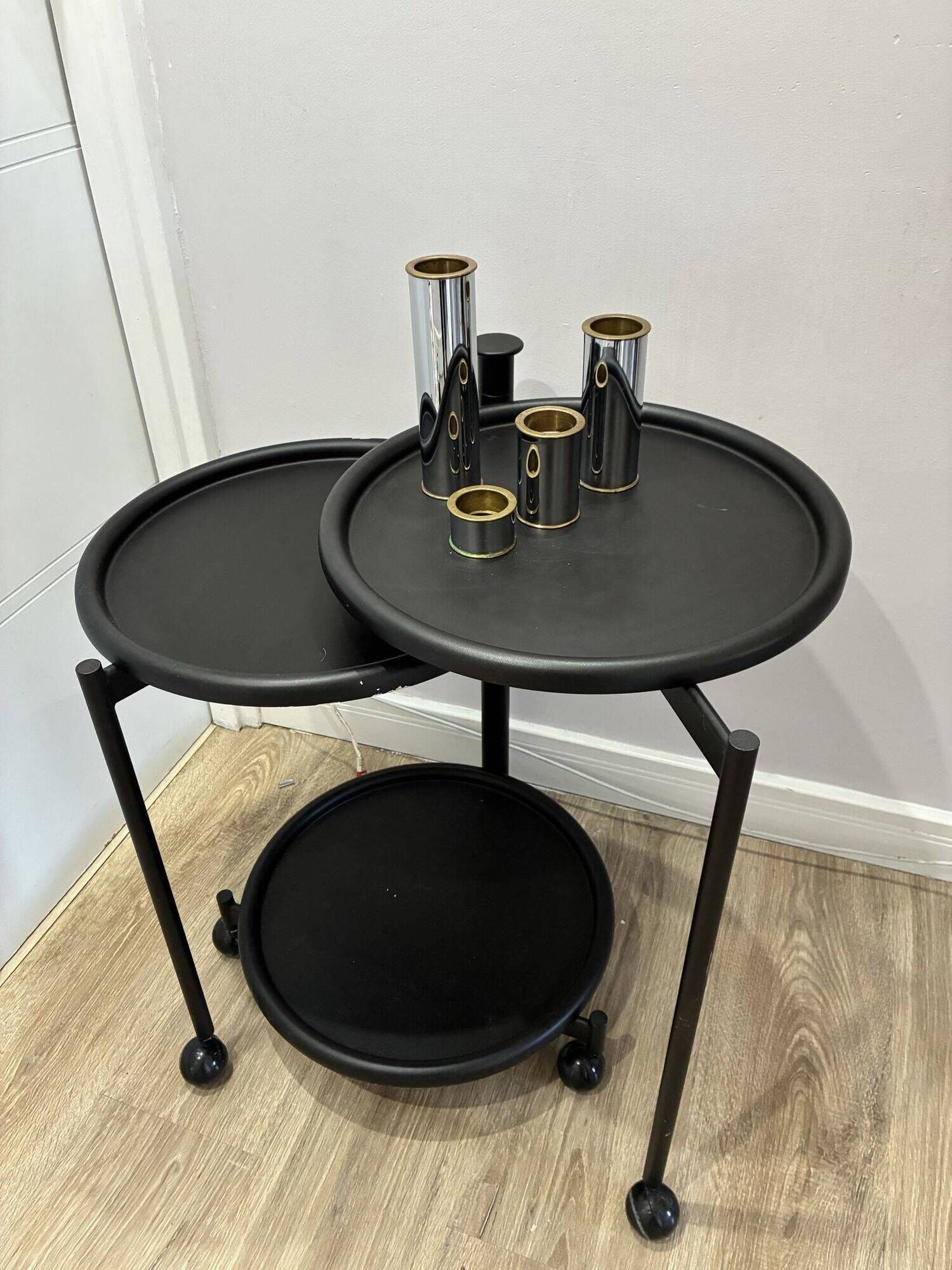 Set of 4 Cylinder 2000 candle holders by Staffan Engelsson, 1970s