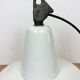 Industrial white enamel factory pendant lamp from zaos, 1960s