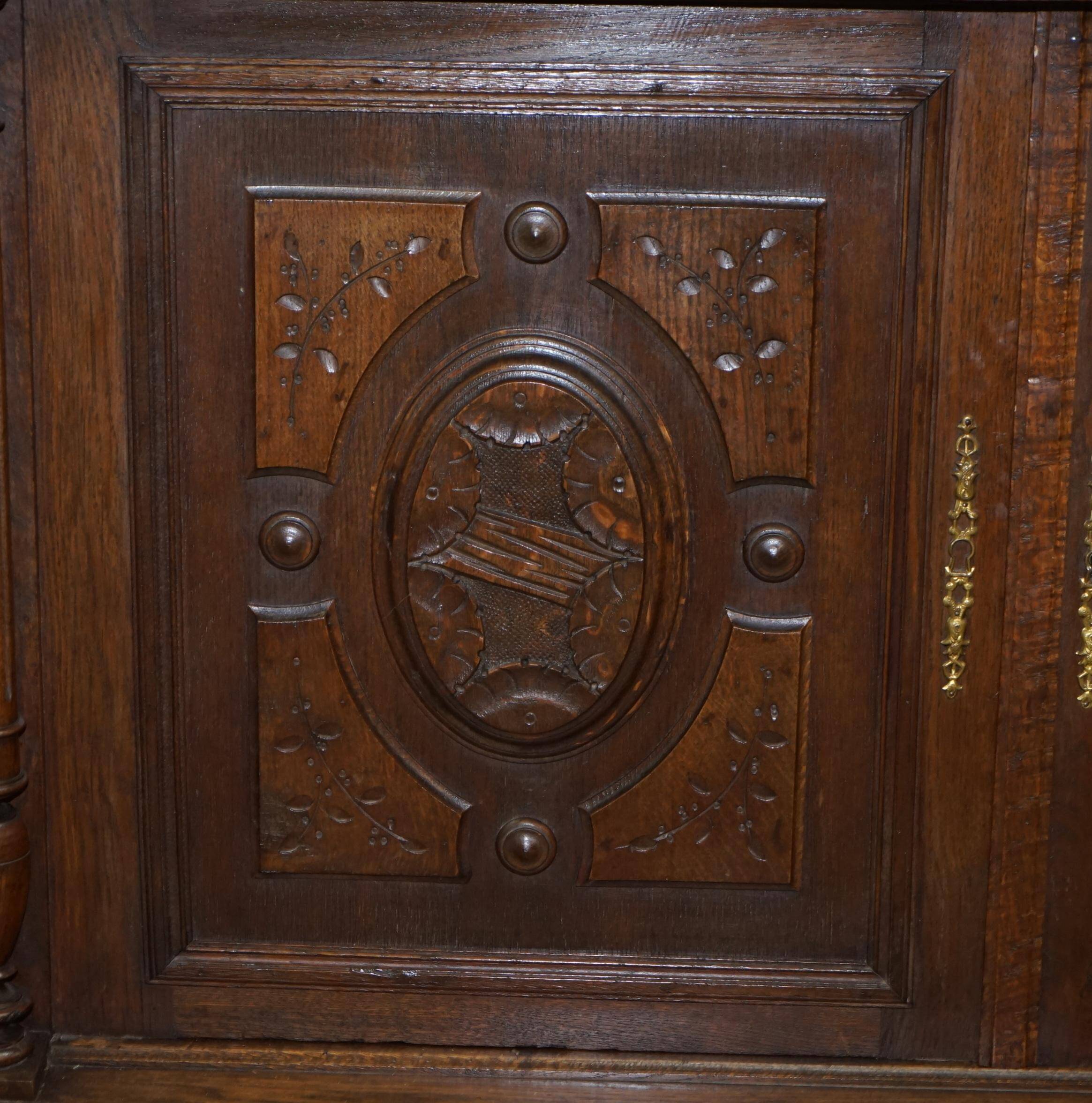 Dutch Carved Oak Wardrobe Early 19th Century