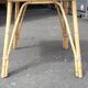 Paire de chaises et table rotin osier vintage XXème