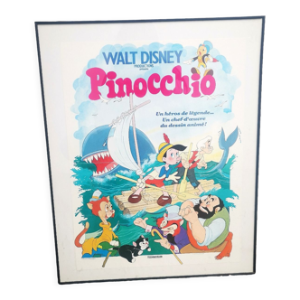 Affiche Pinocchio walt disney 80's