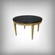 Coffee Table in Marble & Gilded Wood with Gold Leaf, Louis XVI Style – Mid 20th Century