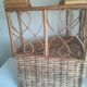 Vintage corner rattan shelf