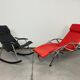 Fauteuil lounge rouge du milieu du siècle