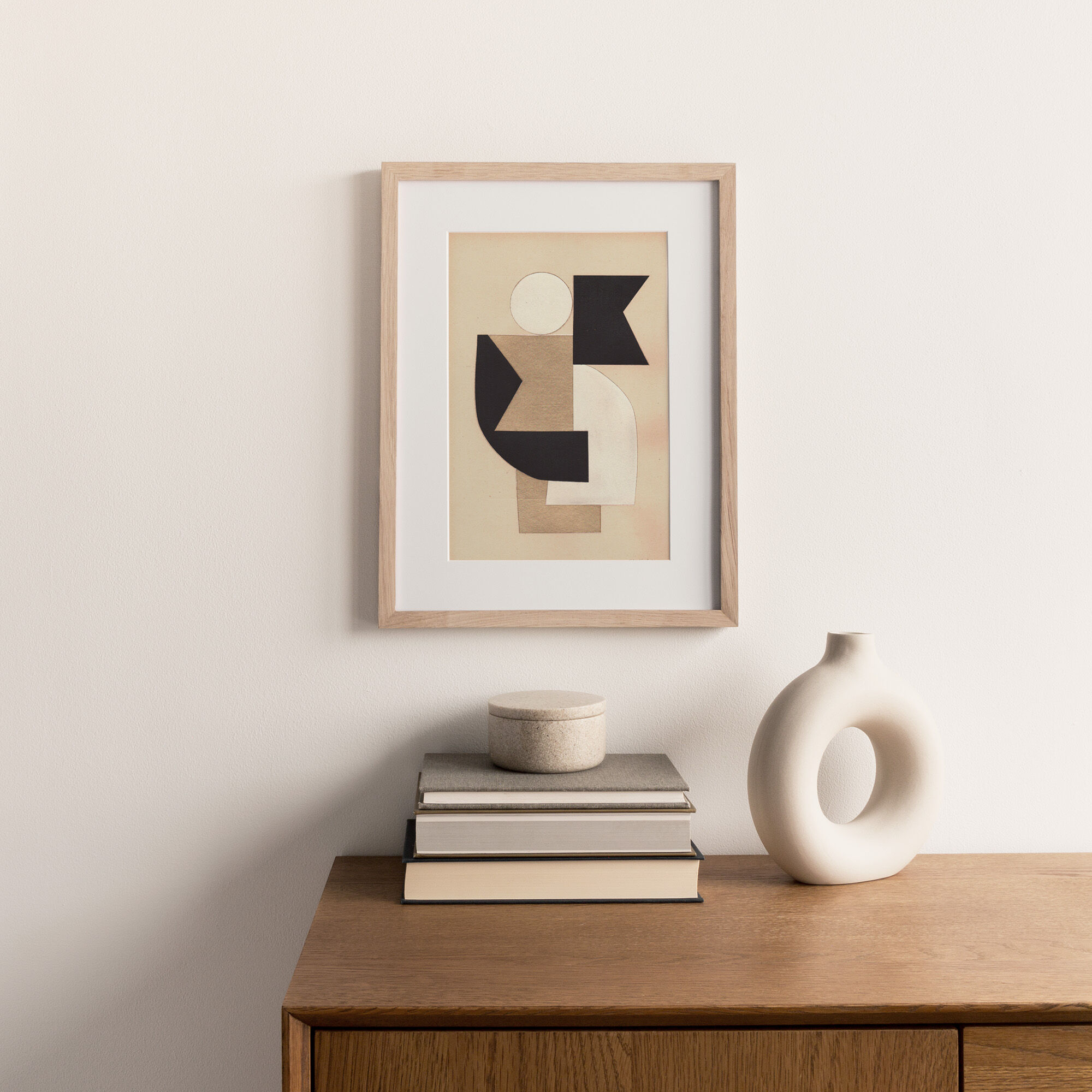 Collage on antique paper • C448 • Signed Eawy