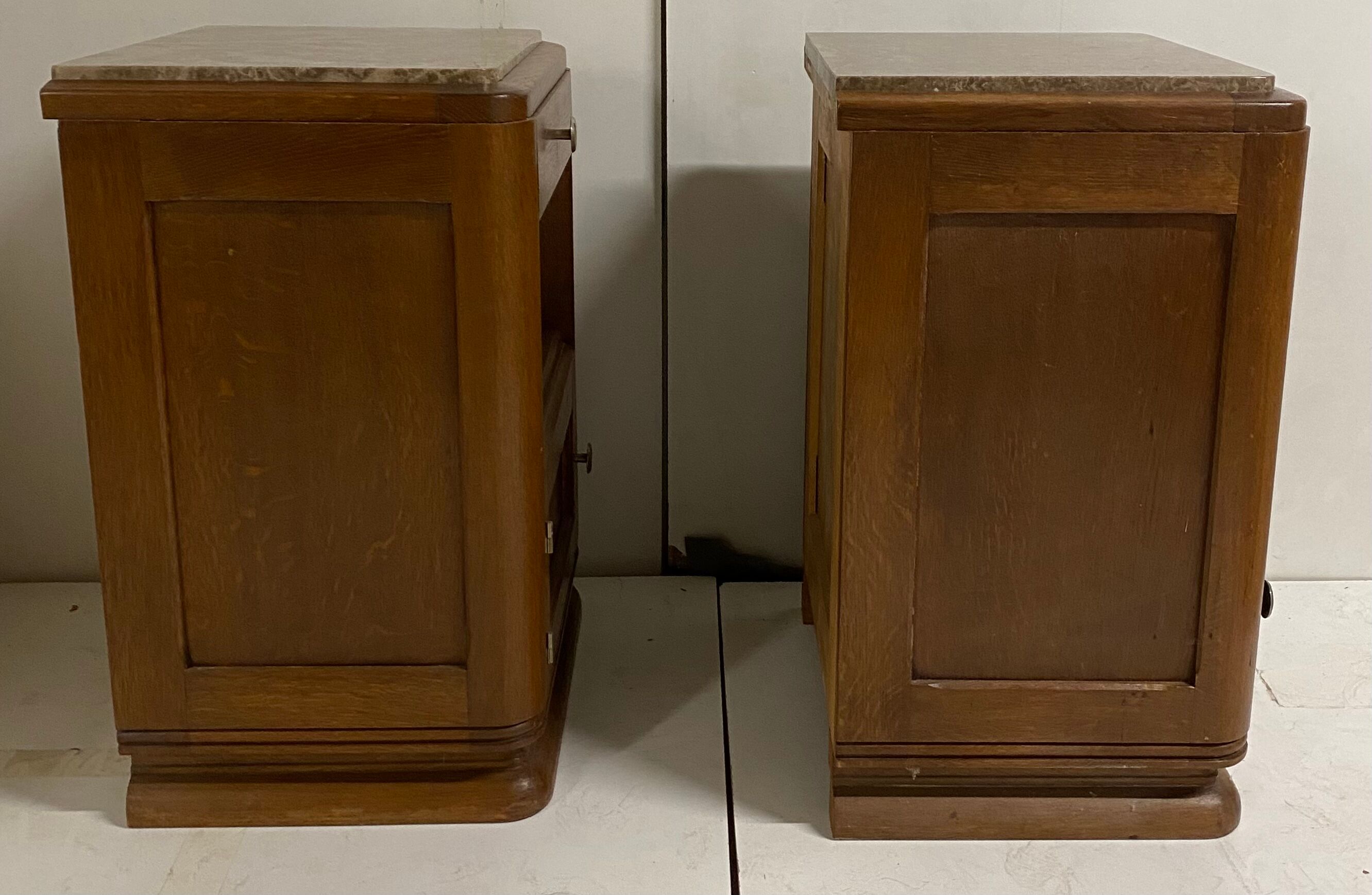 Pair of art deco bedside tables
