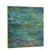 Green abstract painting