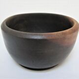 Three bowls solid wood turned patinated vintage