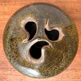 Ikebana vase in studio pottery by German artist Till Sudeck from the mid-century, 1960s.