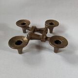 Contemporary Scandinavian Brutalist Design Bronze Candlestick