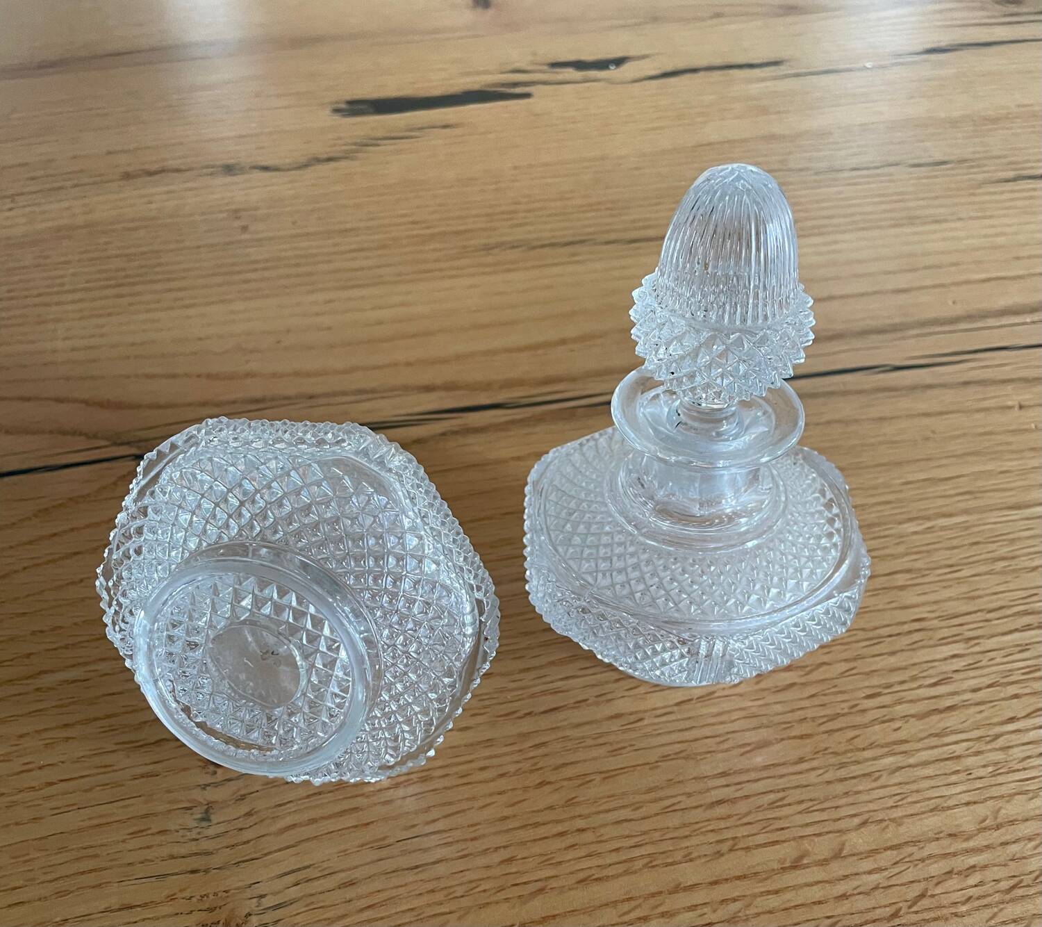 Pair of 19th-century Saint Louis perfume bottles