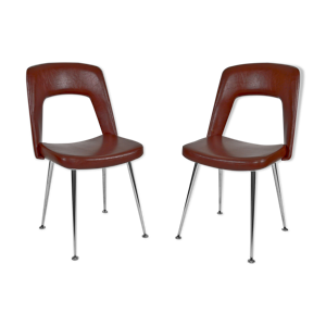 Paire de chaises en chrome