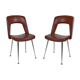 Pair of chairs in chrome and skaï, circa 1960
