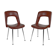 Pair of chairs in chrome and skaï, circa 1960