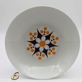 6 hollow plates in bohemian porcelain, 1970s, TK Thun -Czechoslovakia