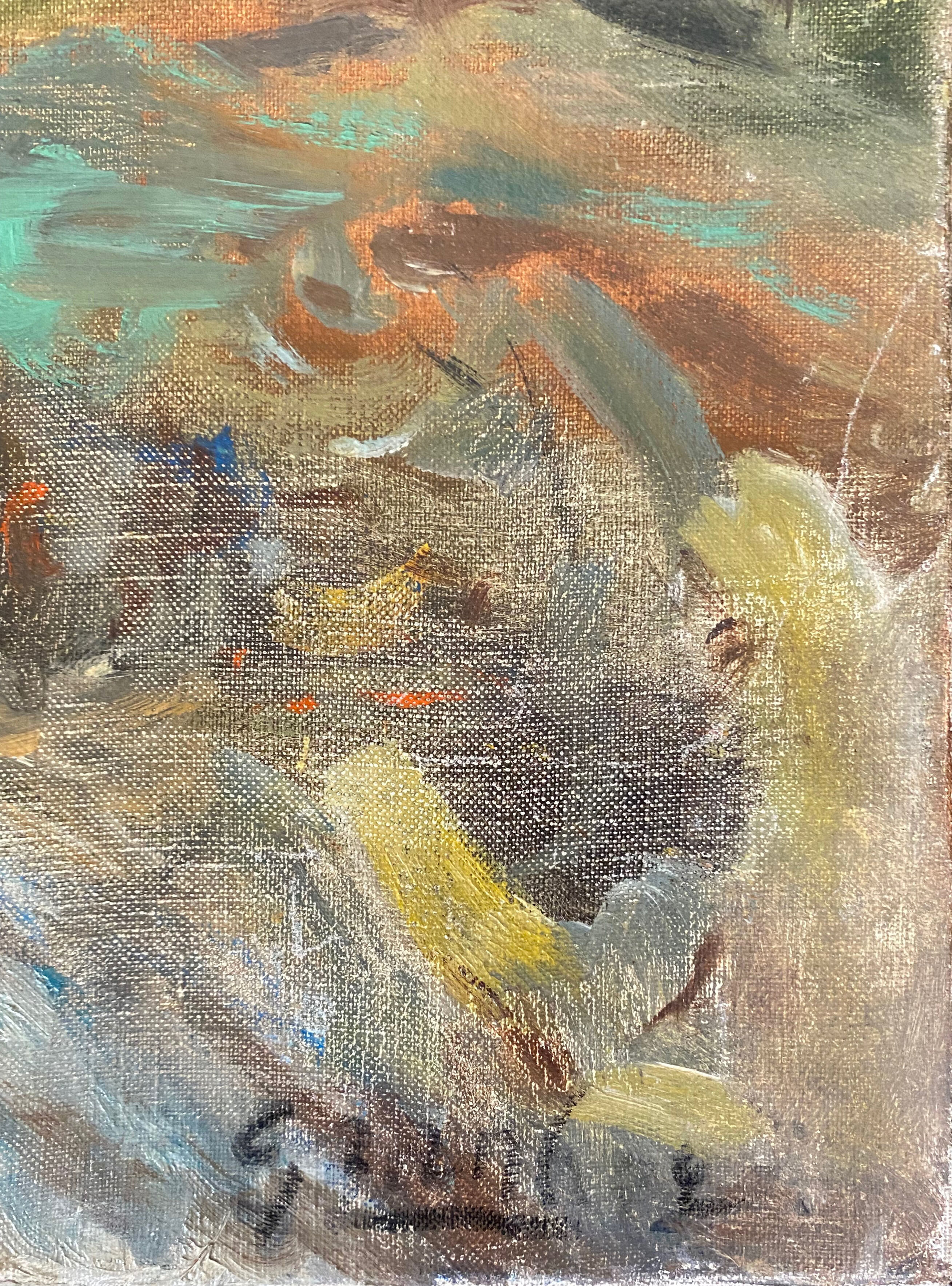 Painting HST Landscape Jean-Baptiste GRANGER (1911-1974) Creuse