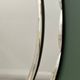 1970s Italian oval mirror by Crystal Arte with faceted glass frame