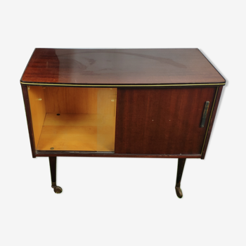 Vintage glass-wheeled bar furniture