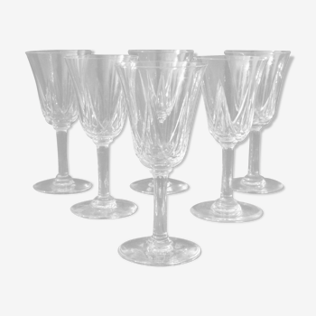 Set de 10 verres à porto apéritif en cristal taillé de st louis modèle lassalle