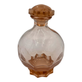 Pink glass decanter