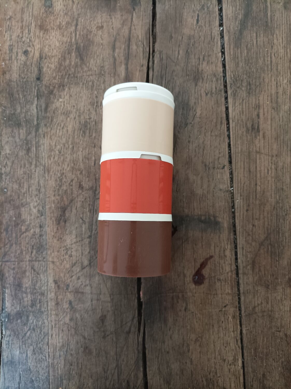 Vintage set of 3 spice jars mustard pepper and salt tupperware