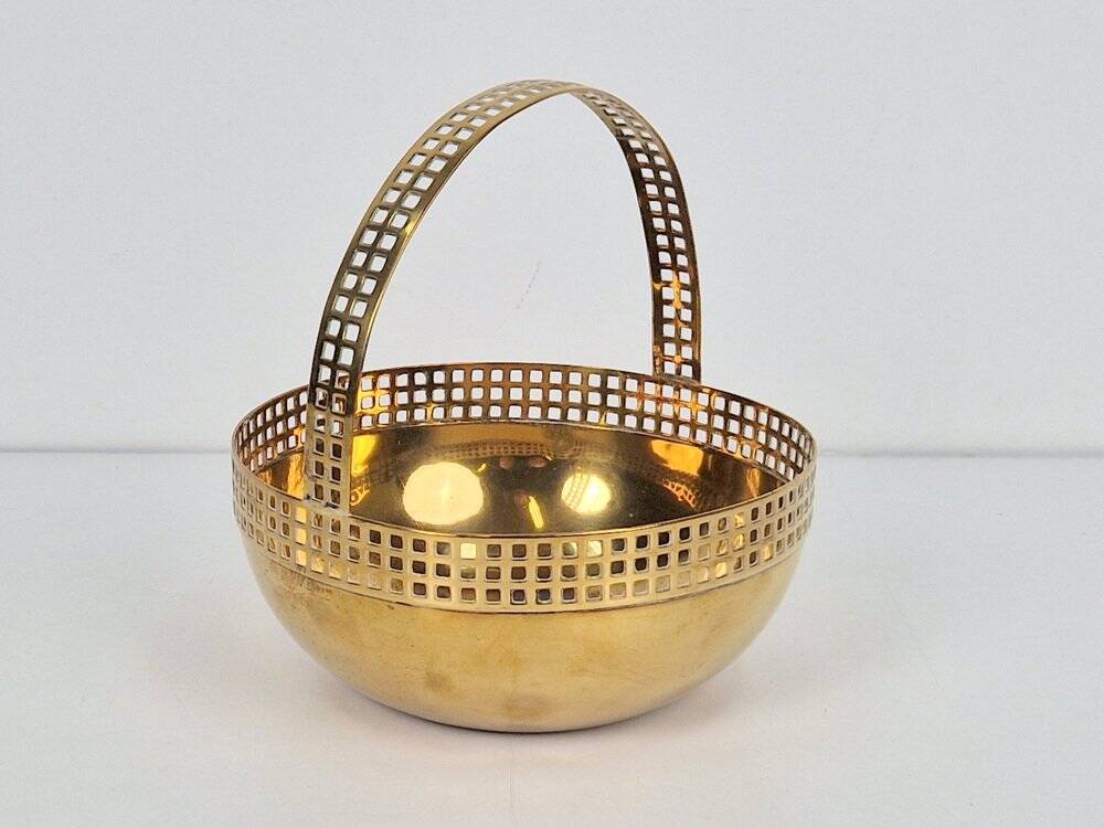 Art Deco Brass Bowl by Fischer Göppingen, 1920s