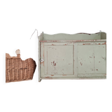 Small old wall shelf with sliding doors