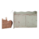 Small old wall shelf with sliding doors