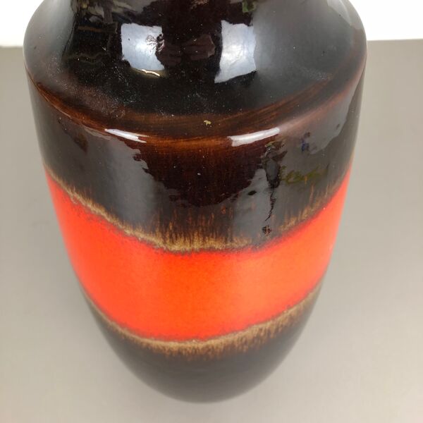 Vase fat lava multi couleur numéro 239-41 fabriqué par Scheurich, années 1970