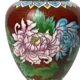 Chine, vase en cloisonné chrysanthèmes début XXème