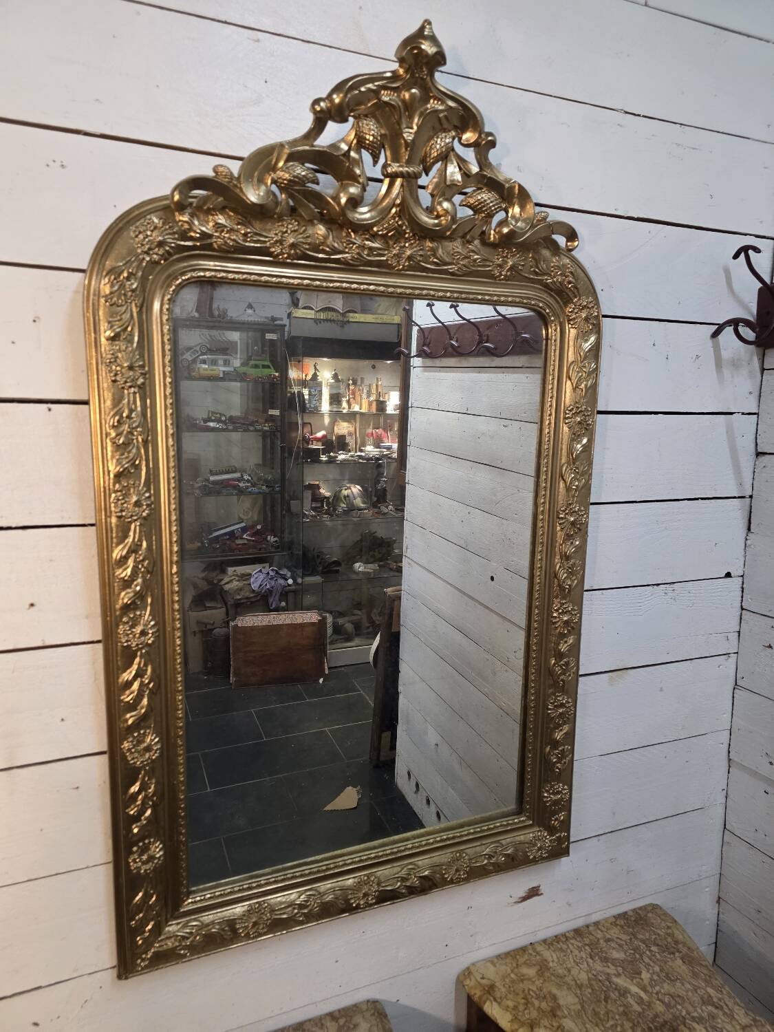 Antique Napoleon III gilded mirror