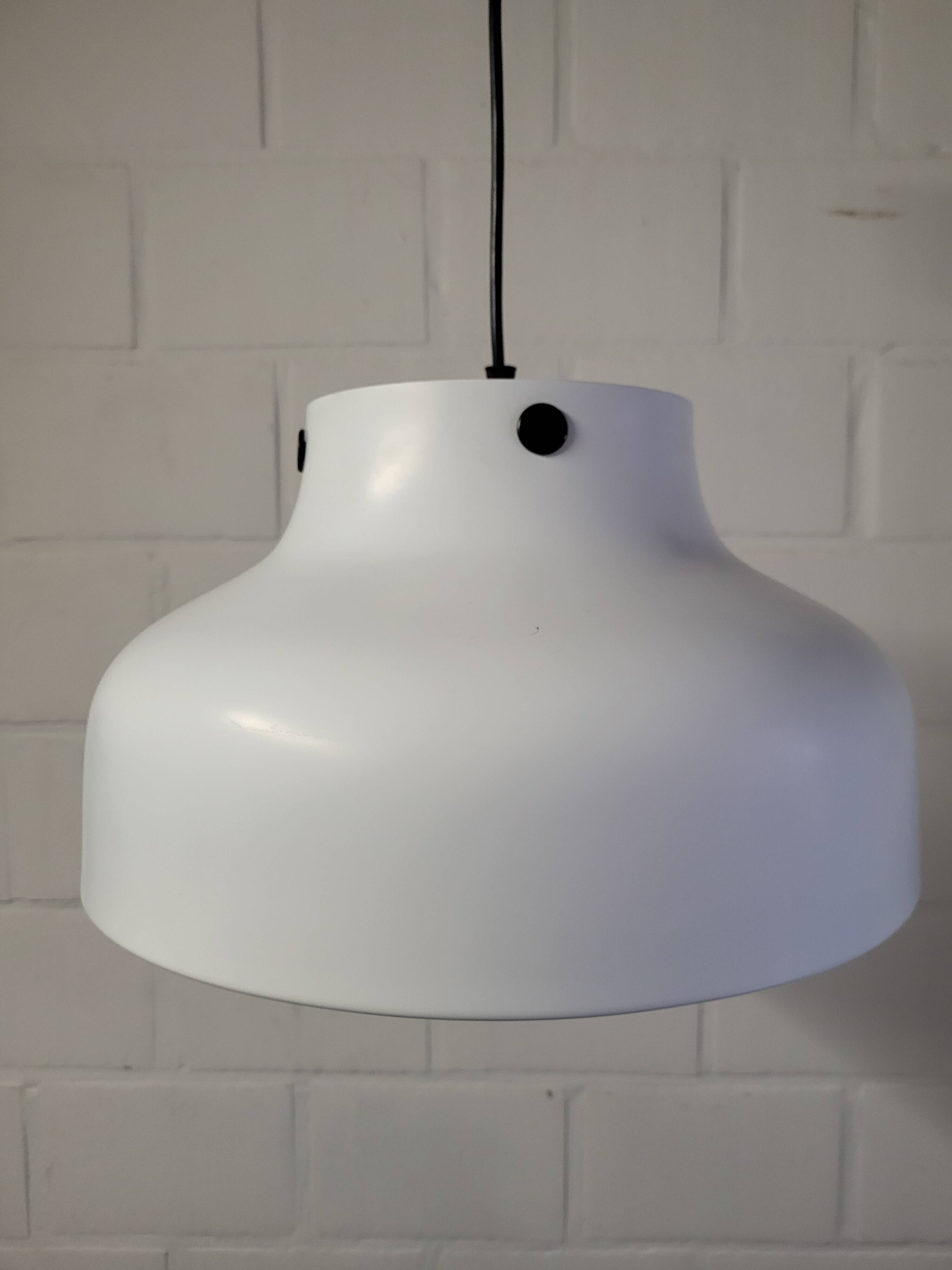 Hoffmeister Leuchten vintage pendant lamp, Scandinavian style, metal spirit.