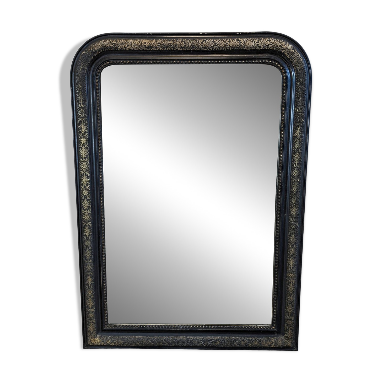 Louis Philippe black and gold mirror 108 x 77 cm