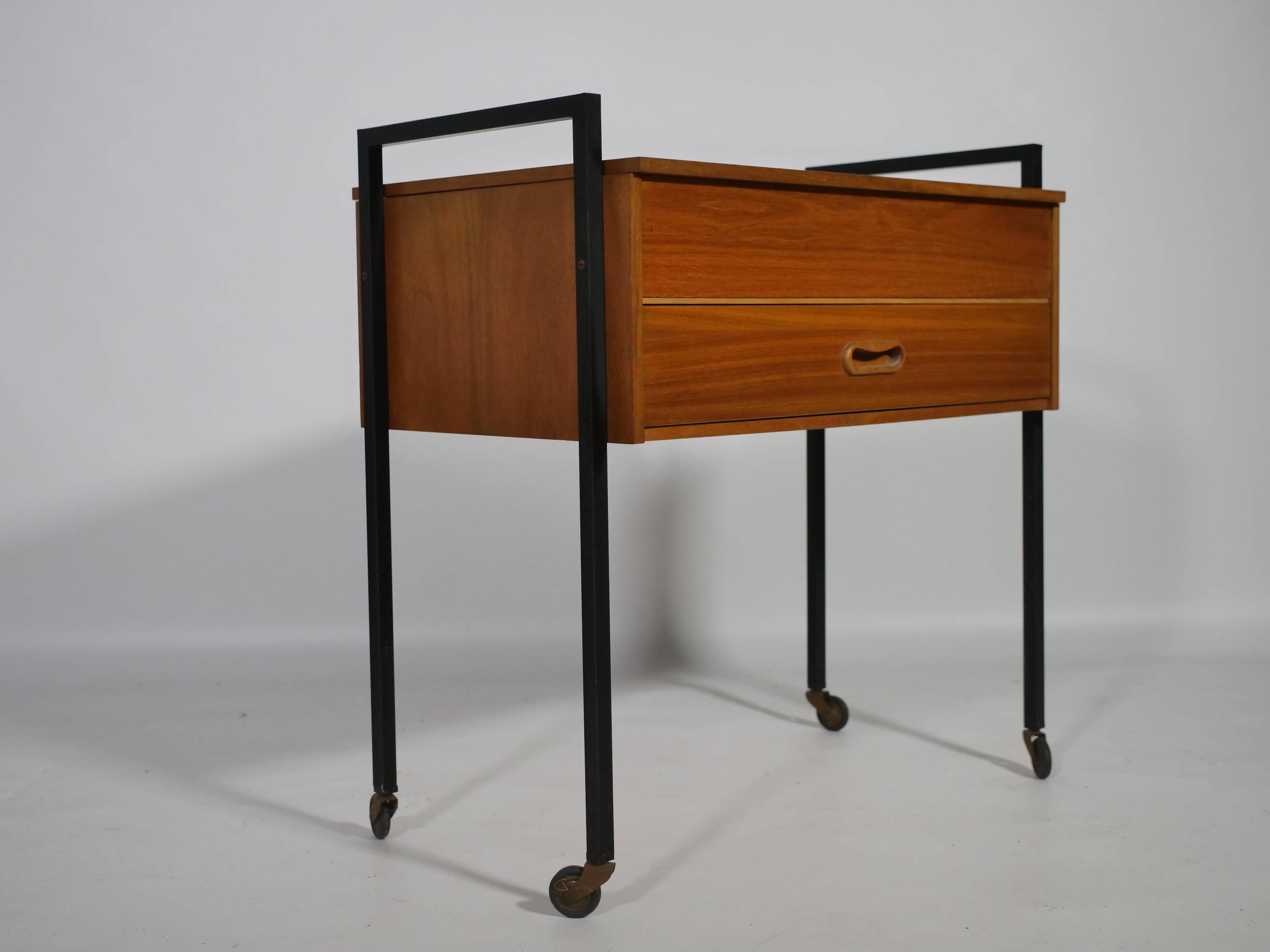 1960s Teak Chest of Drawers Roll Sewing Box