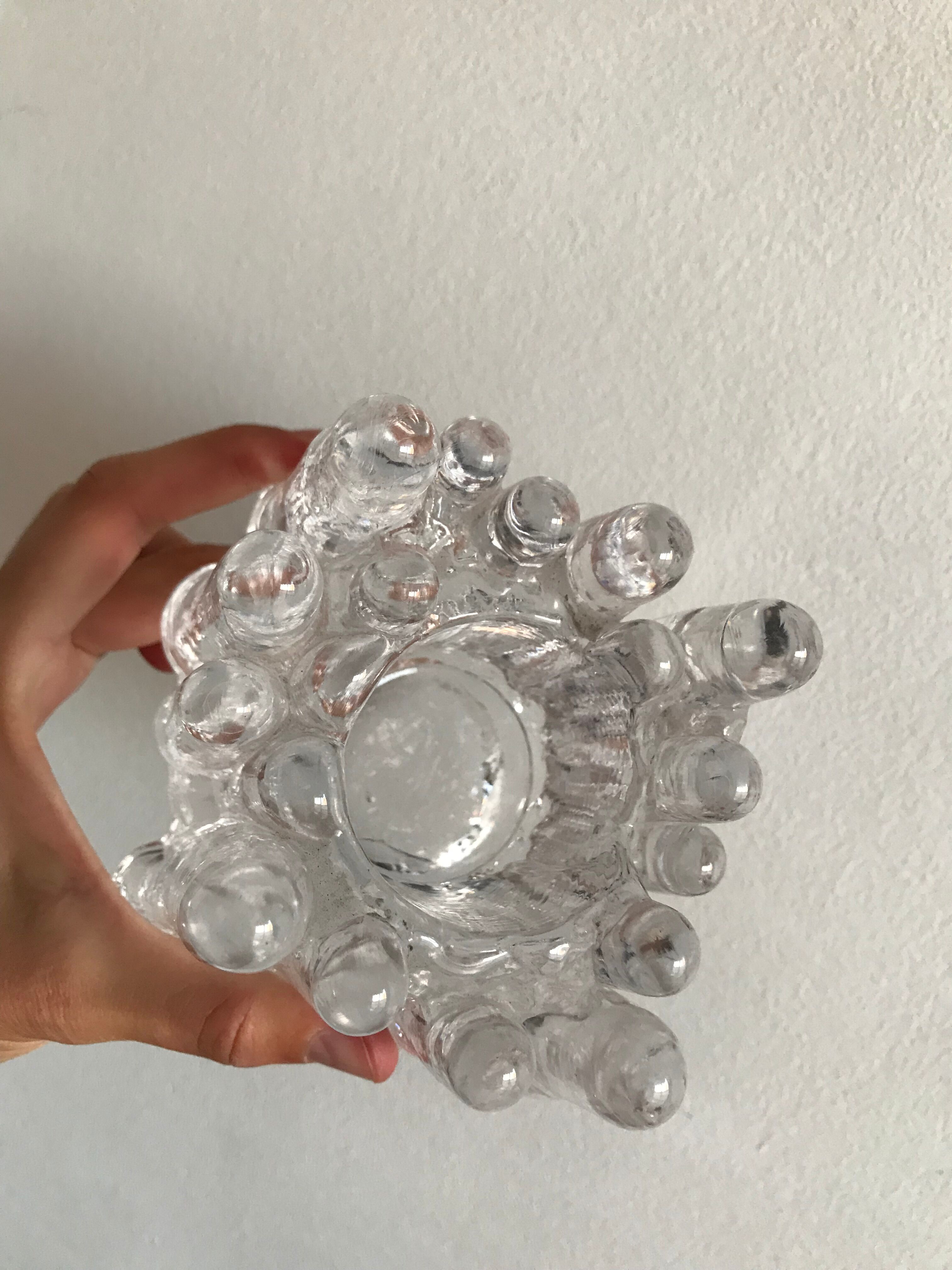 Kosta Boda's Scandinavian vintage glass candlestick