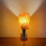 Pair of orange perspex wall lights from the 1950s.