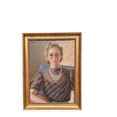 Original Swedish Oil on Canvas – 'Portrait of a Lady' by Lenné – Signed – Dated 1939 – Framed