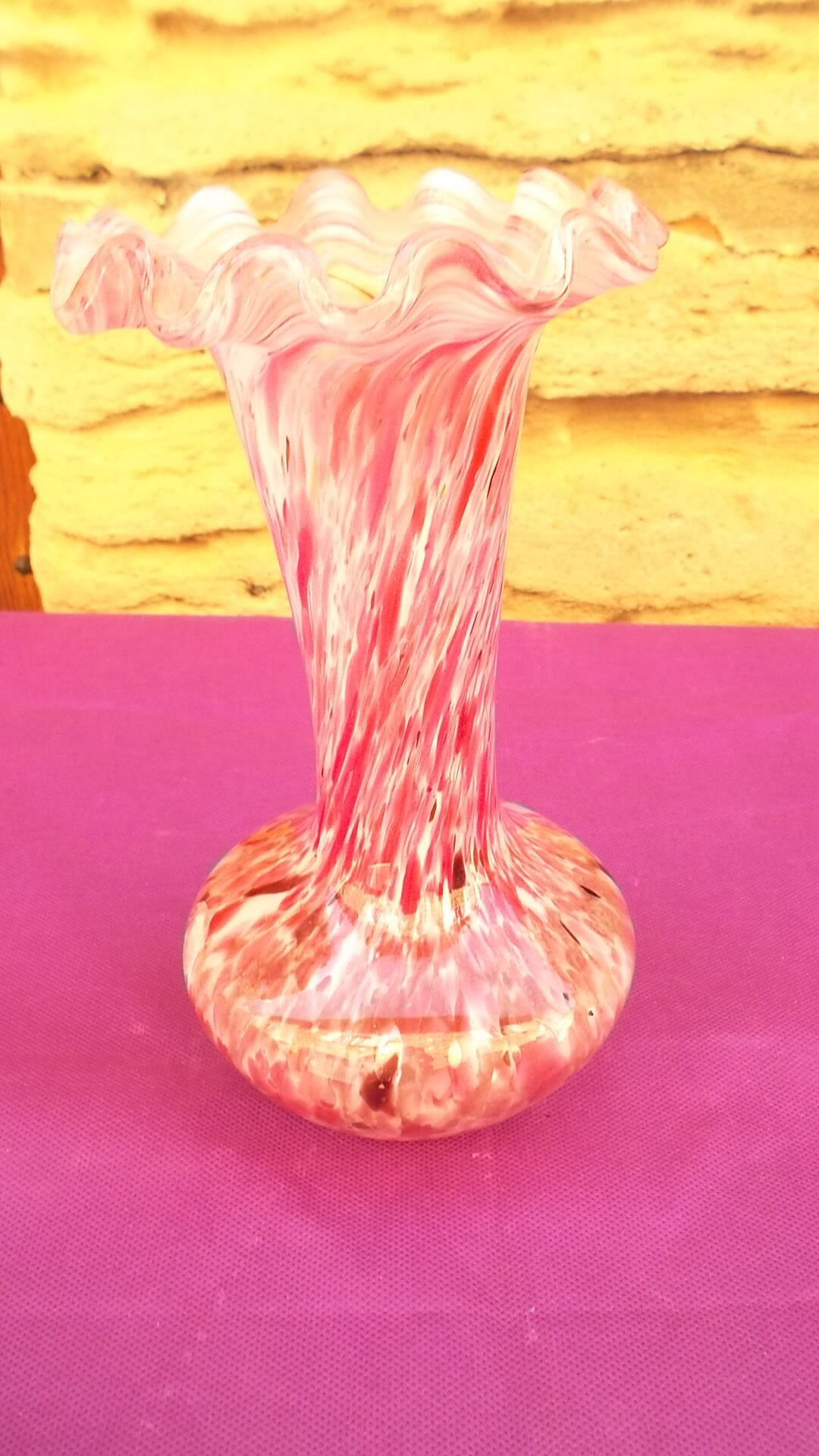 Vase "clichy" color pink