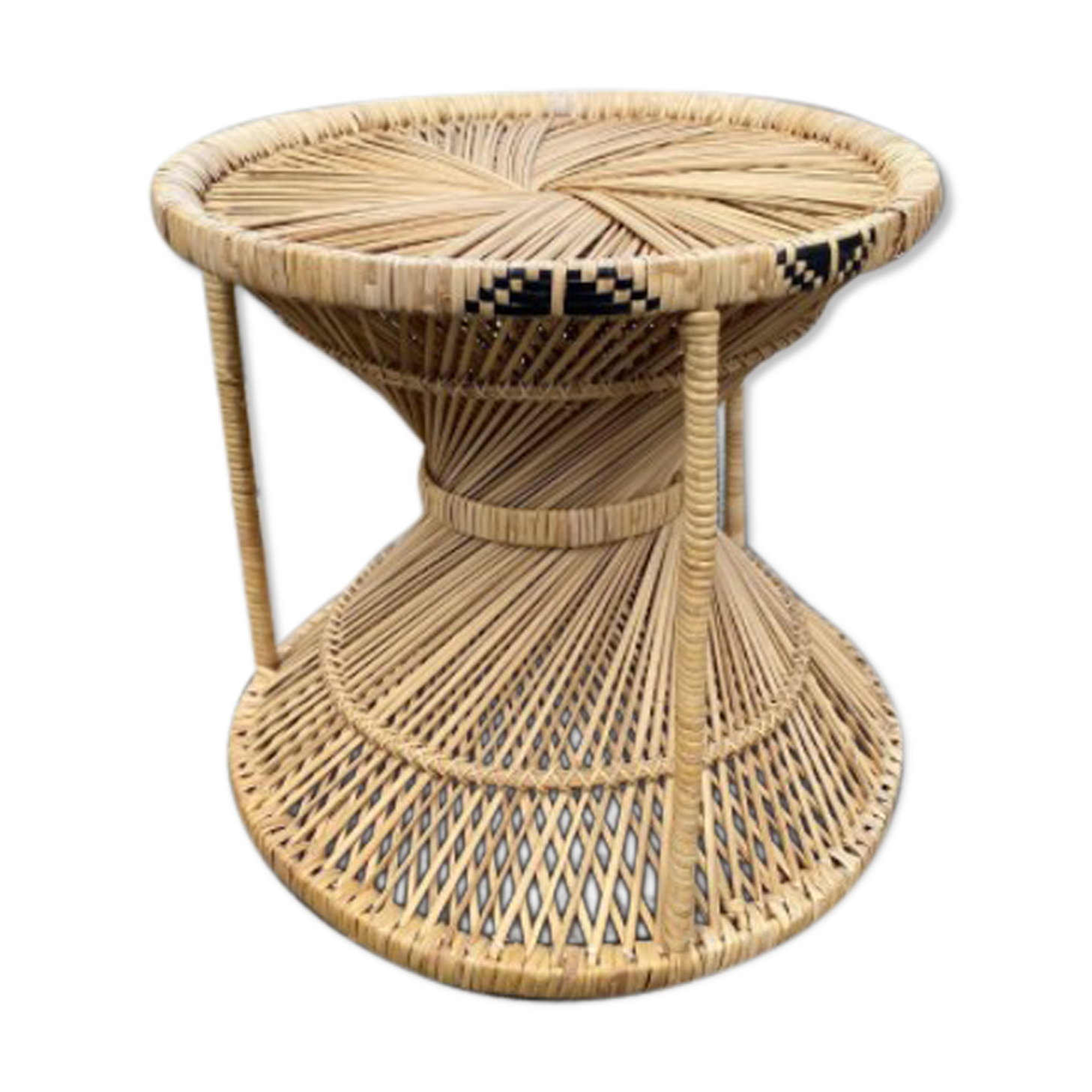 Wicker sofa end