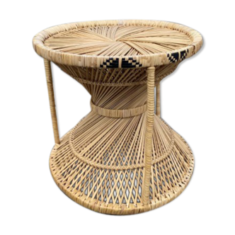 Wicker sofa end