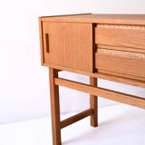 Meuble d'entrée scandinave vintage en teck clair