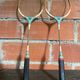 Pair of Vintage Badminton Rackets Wood + Metal from the 1950s #D579