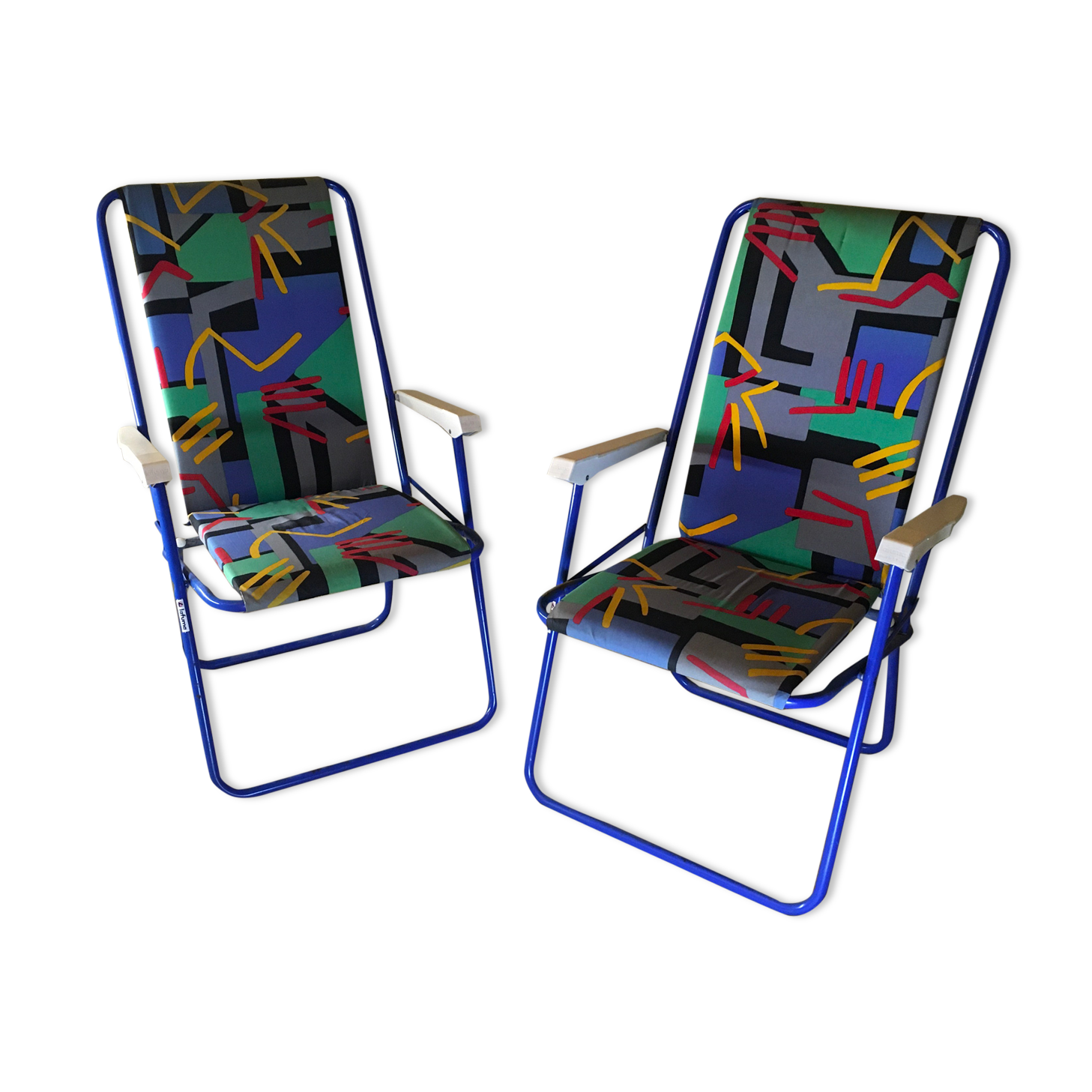 Pair of folding camping chairs "Lafuma"