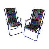 Pair of folding camping chairs "Lafuma"