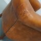 Fauteuil Club Vintage en Cuir Couleur Cognac, Pays-Bas